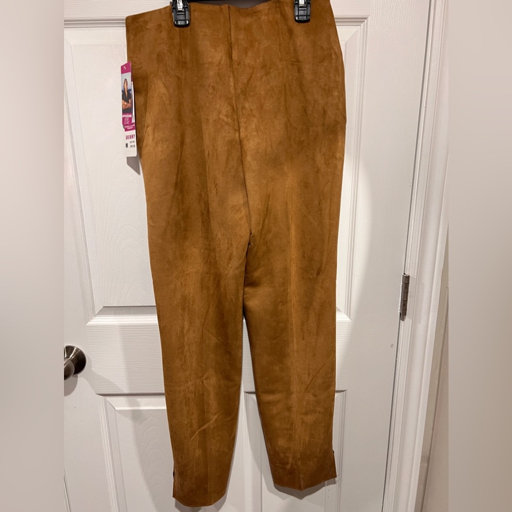 Faux suede nygard skinny pants M (10-12) NEW